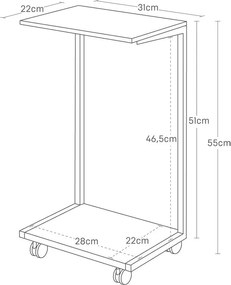 Tavolino in metallo 22x31 cm Tower – YAMAZAKI