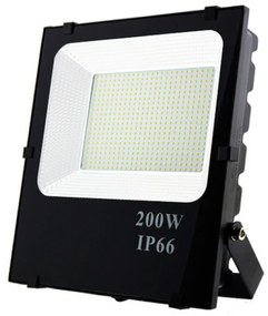 Faro proiettore Led 200W Nero da esterno IP65 Bianco Neutro 4500K M LEDME