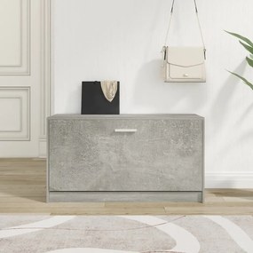 Scarpiera Grigio Cemento 80x24x45 Cm İn Legno Multistrato /