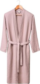 Accappatoio rosa in mussola S/M Kimono – Foutastic