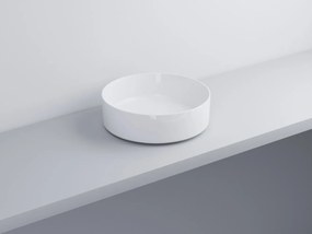 Cielo Shui Comfort lavabo da appoggio 40 cm tondo in ceramica bianco lucido