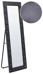 Specchio da terra velluto grigio scuro 50 x 150 cm ANSOUIS Beliani