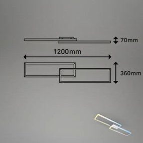 Briloner 3761019 - Plafoniera LED dimmerabile LED/45W/230V 2700-6500K + telecomando, cromo opaco