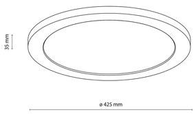 TK Lighting Pannello LED Aqua, faggio, Ø 42,5 cm, 36 W