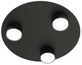 Lampada da soffitto in acciaio BOLX 3 nera 3xGX53 Colore del corpo Nero