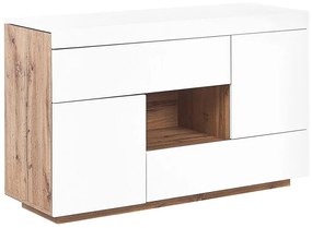 Credenza bianco e legno chiaro GORAN Beliani