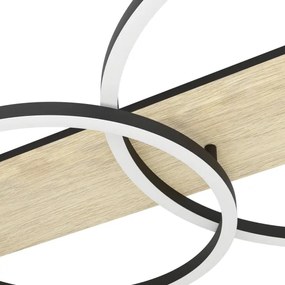 Eglo 901716 - Plafoniera LED BOYAL 2xLED/12W/230V 3000K beige/nero