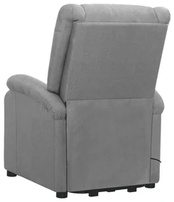 Poltrona alzapersona grigio chiaro tessuto
