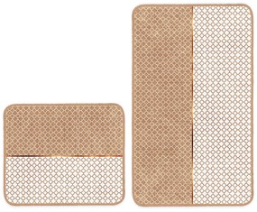 Tappeti da bagno beige in set da 2 100x60 cm - Minimalist Home World