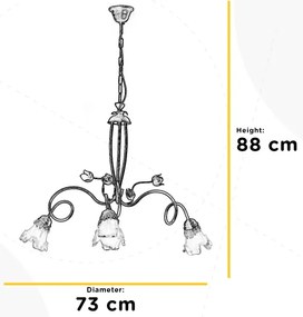ONLI - Lampadario a sospensione con catena ARIANNA 3xE14/6W/230V