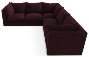 Divano angolare burgundy Manao – Makamii