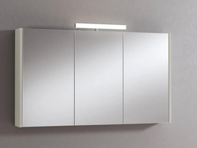 Pensile con luce Akira laccato lucido grigio nuvola L 120 x H 70 x P 15.5 cm