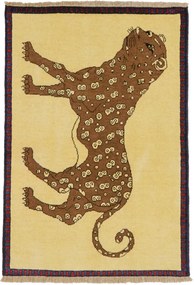 Shiraz Tappeto 90 x 130 Marrone (Iran) Annodato A Mano
