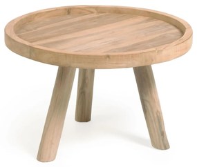 Kave Home - Tavolino Glenda in legno massello di teak Ã˜ 55 cm