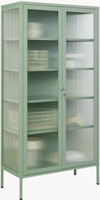 Vetrina in metallo con vetro scanalato The Collector