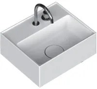 Lavabo lavatrucco Domus Falerii bianco lucido 42x35 cm installazione sospesa o da appoggio