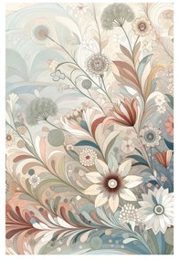 Quadro su tela – Fiori eleganti con linee sottili