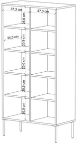 Armadio bianco 80x160 cm Merlin - Skandica