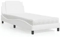 Letto con Materasso Bianco 90x200 cm in Similpelle 3208839