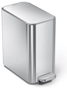 Cestino per rifiuti in acciaio con piedini in argento opaco 5 l - simplehuman