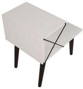 Comodino CROSS 55x50 cm bianco
