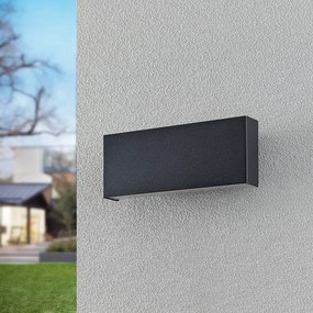 Lindby Kiban applique LED da esterni grigio scuro