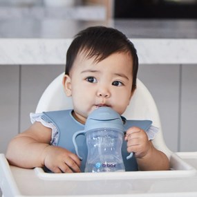 Tazza con cannuccia - blu 240 ml