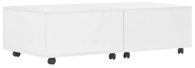 Tavolino da salotto bianco lucido 120x60x35 cm