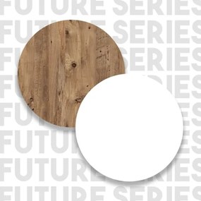 Mobile TV Da Terra 180x45x45 Bianco E Rovere Effetto Legno Frame