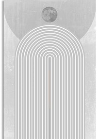 Stampa su tela – Arcobaleno grigio moderno Mid-Century
