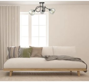 Lampadario a plafone EVIE 3xE27/60W/230V nero/limpido