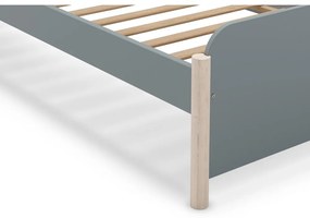 Letto da bambini verde polveroso in pino massiccio con rete inclusa 90x190 cm Enola – Marckeric