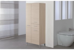 Colonna Portasciugamani a Terra 154 Cm Tre Ante Un Cassetto Feridras "Stella" Larice
