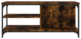 Tavolino da salotto rovere fumo 100x50x45 cm legno multistrato