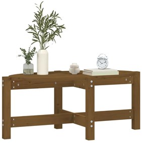 Tavolino da salotto miele 87x48x35 cm in legno massello di pino