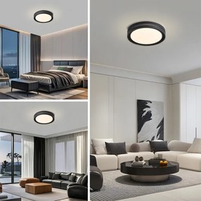 Brilagi - Plafoniera LED dimmerabile KREON LED/54W/230V 3000-6000K nero Ø 38 cm + telecomando