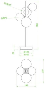 Wofi 8014.04.24.9000 - Lampada da tavolo LED 4xG9/3W/230V nero