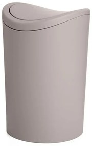 Pattumiera bagno in polipropilene tortora 6 Lt con coperchio basculante