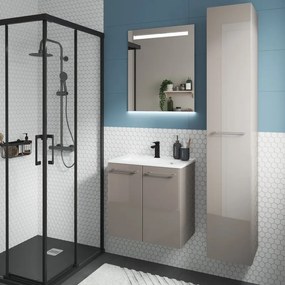 Mobile sottolavabo e lavabo Remix grigio chiaro L 60 x H 57.7 x P 33 cm, 2 ante