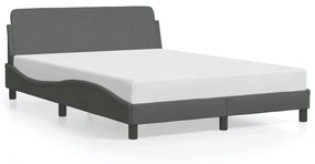 Giroletto Senza Materasso Grigio Scuro 120x200 Cm Tessuto /