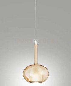 3787-59-125 edison vetro ambra d.16cm completo di cavo x kit luci