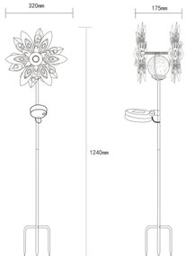 Globe 36577- Decorazione solare LED LED/0.02W/3V IP44