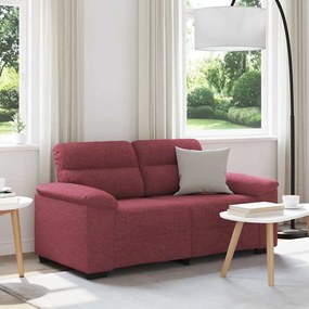 Divano A 2 Posti Rosso Vino 120 Cm İn Tessuto /