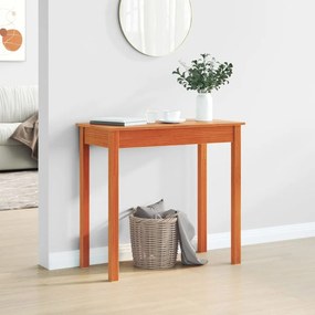 Tavolo consolle marrone cera 80x40x75cm legno massello di pino
