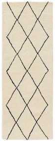 benuta Pure Tappeto passatoia in lana Berber Crema 80x250 cm - Tappeto fibra naturale