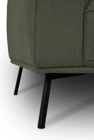 Divano angolare verde scuro (con penisola a destra/a L) con rivestimento in ciniglia Amsterdam – Scandic