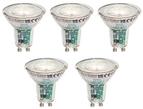 Set di 5 lampadine LED Smart GU10 50mm trasparenti 4,7W 345 lm 2200-4000K