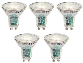 Set di 5 Lampadine LED Smart GU10 da 50mm Trasparenti 4.7W 345 lm 2200-4000K
