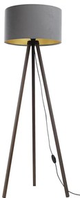 Lampada con piedistallo STANDART 1xE27/60W/230V grigio/marrone