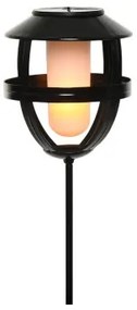 Luce solare Lumineo 898216 Effetto fiamma Torcia Nero Ferro 63 cm